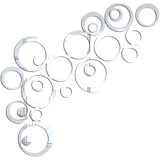 Modern Circular Mirror Wall Decor - Reflective Accent Design