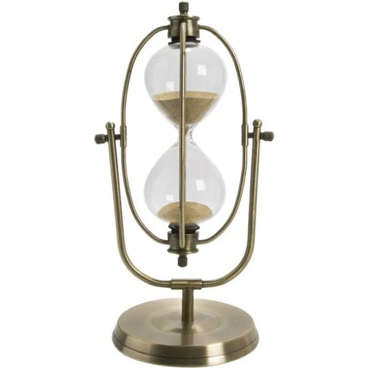 Vintage Hourglass with Rotating Stand - Timeless Decorative Piece