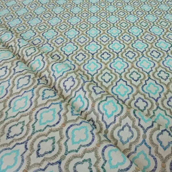 Geometric Moroccan Patterned Fabric - Elegant and Versatile