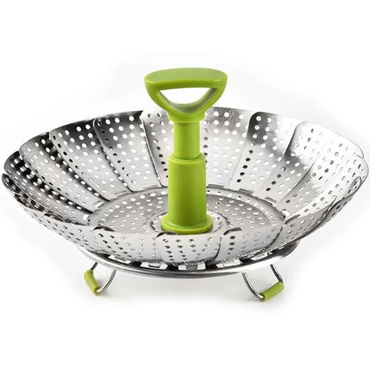 Stainless Steel Steamer Basket with Collapsible Design