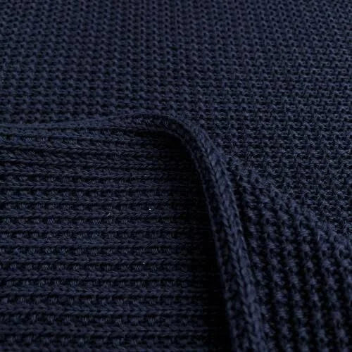 Dark Navy Textured Knit Fabric – Soft and Versatile