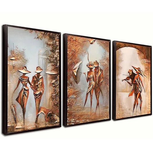 Elegant Trio Abstract Art Set – Modern Wall Decor