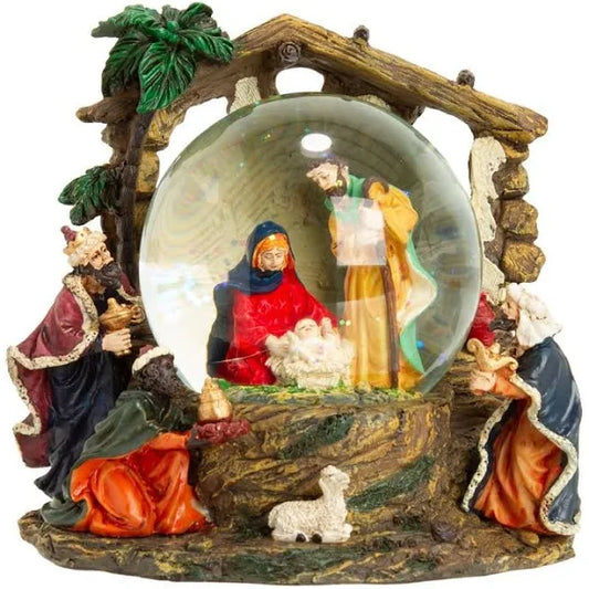 Nativity Scene Snow Globe – Christmas Manger Decoration