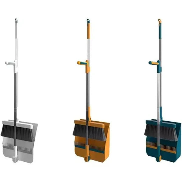 Broom and Dustpan Set with Long Handle - Modern and Practical Design