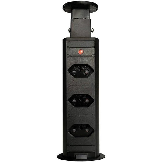 Pop-Up Power Tower with 3 Outlets – Hidden Desk Power